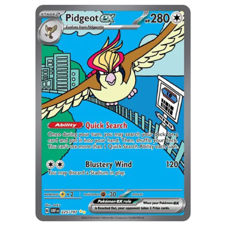 Pokemon TCG Pidgeot ex Obsidian Flames 225/197