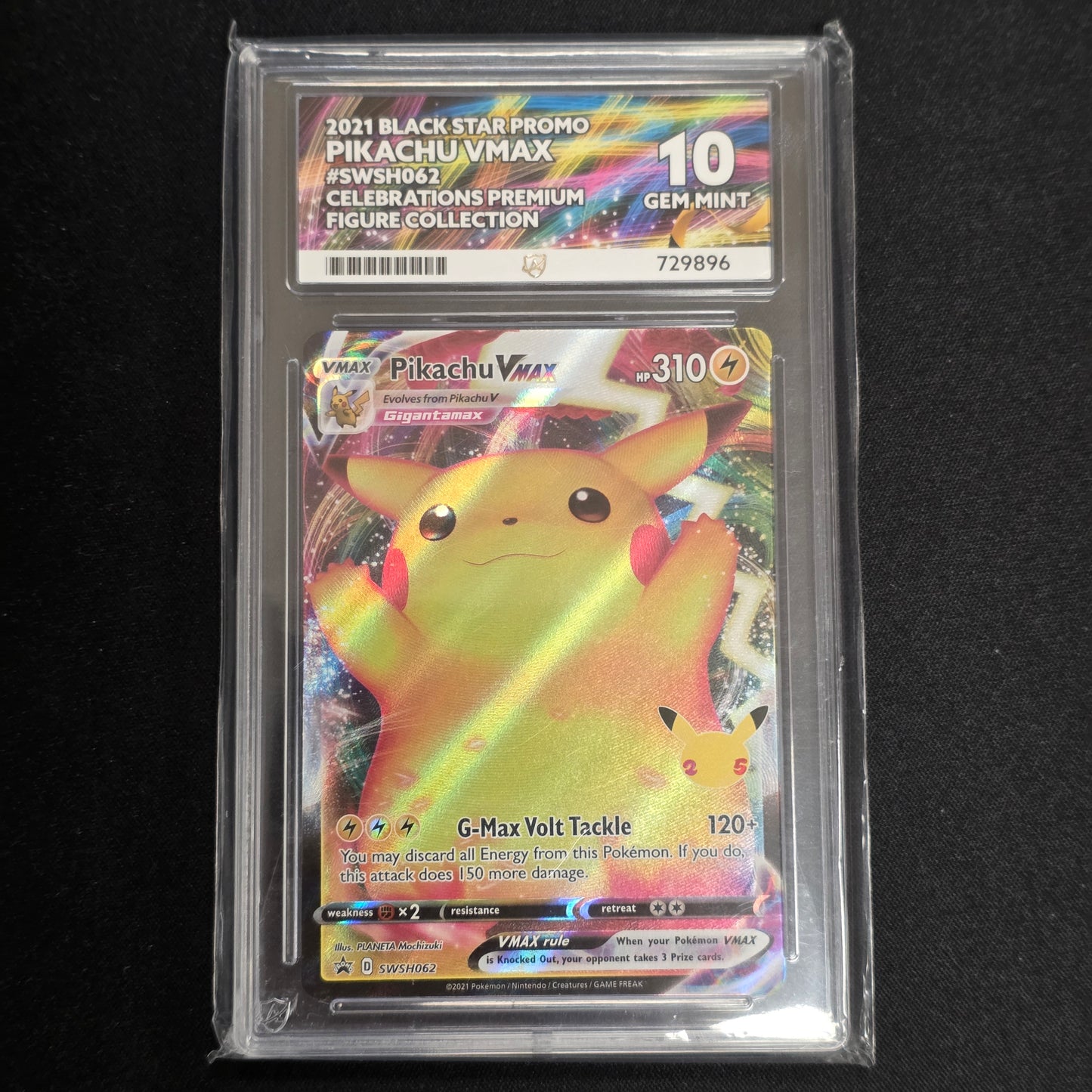 Pokemon TCG Pikachu VMAX Sword & Shield Promo SWSH062 (ACE Graded 10)