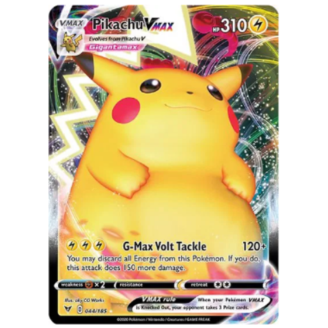 Pokemon TCG Pikachu VMAX Vivid Voltage 044/185.