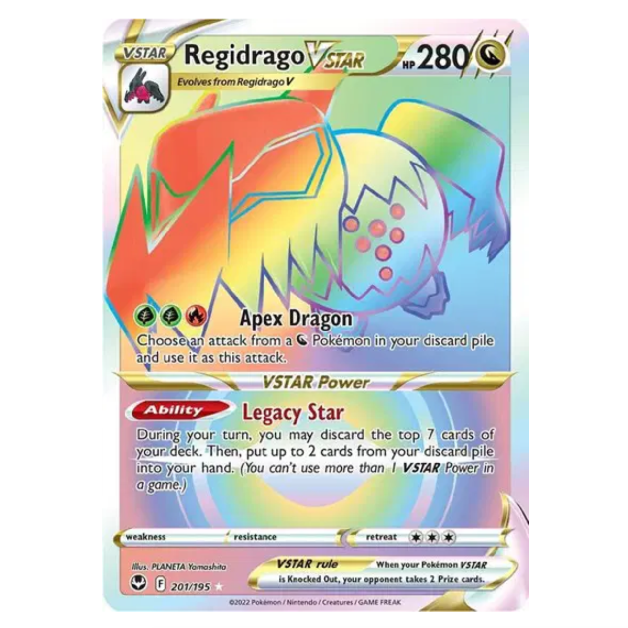 Pokemon TCG Regidrago VSTAR Silver Tempest 201/195