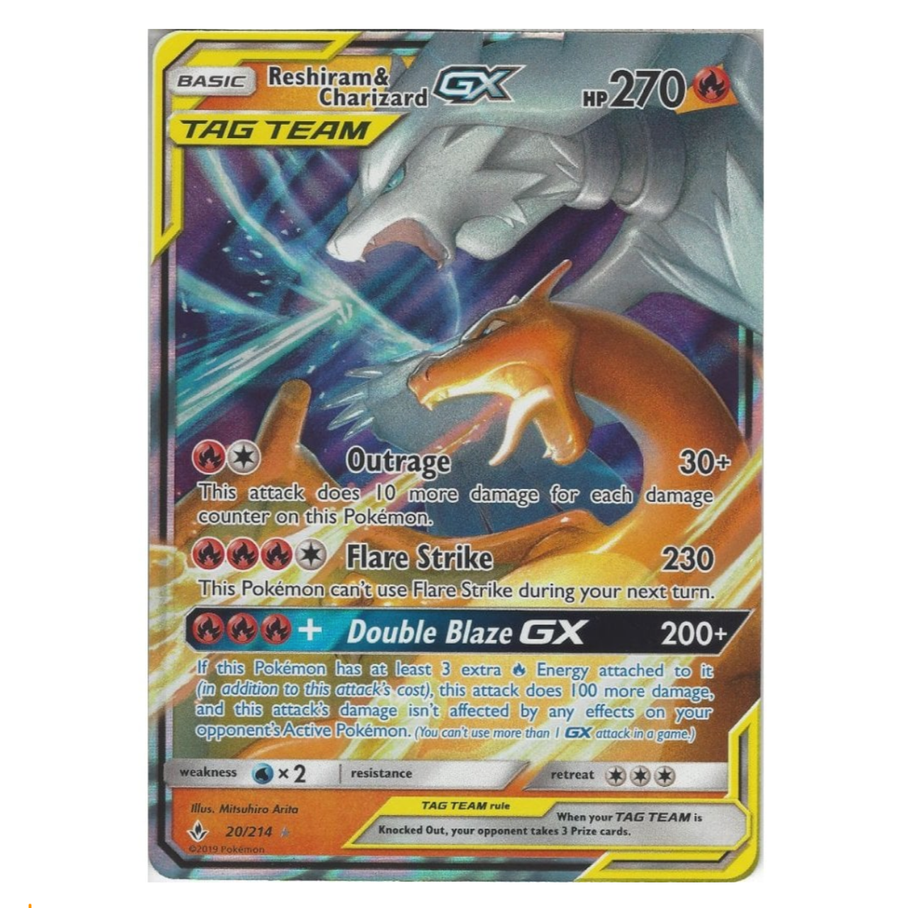 Pokemon TCG Reshiram & Charizard GX Tag Team Unbroken Bonds 20/214