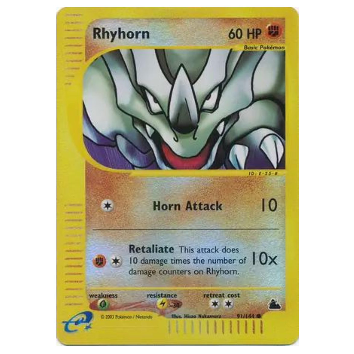 Pokemon TCG Rhyhorn *Reverse Holo* Skyridge 91/144
