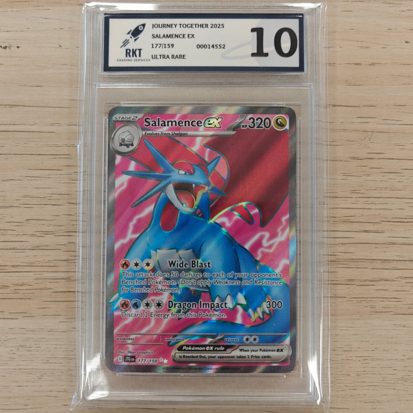 Pokemon TCG Salamence ex Journey Together 177/159 (Rocket Grading 10)