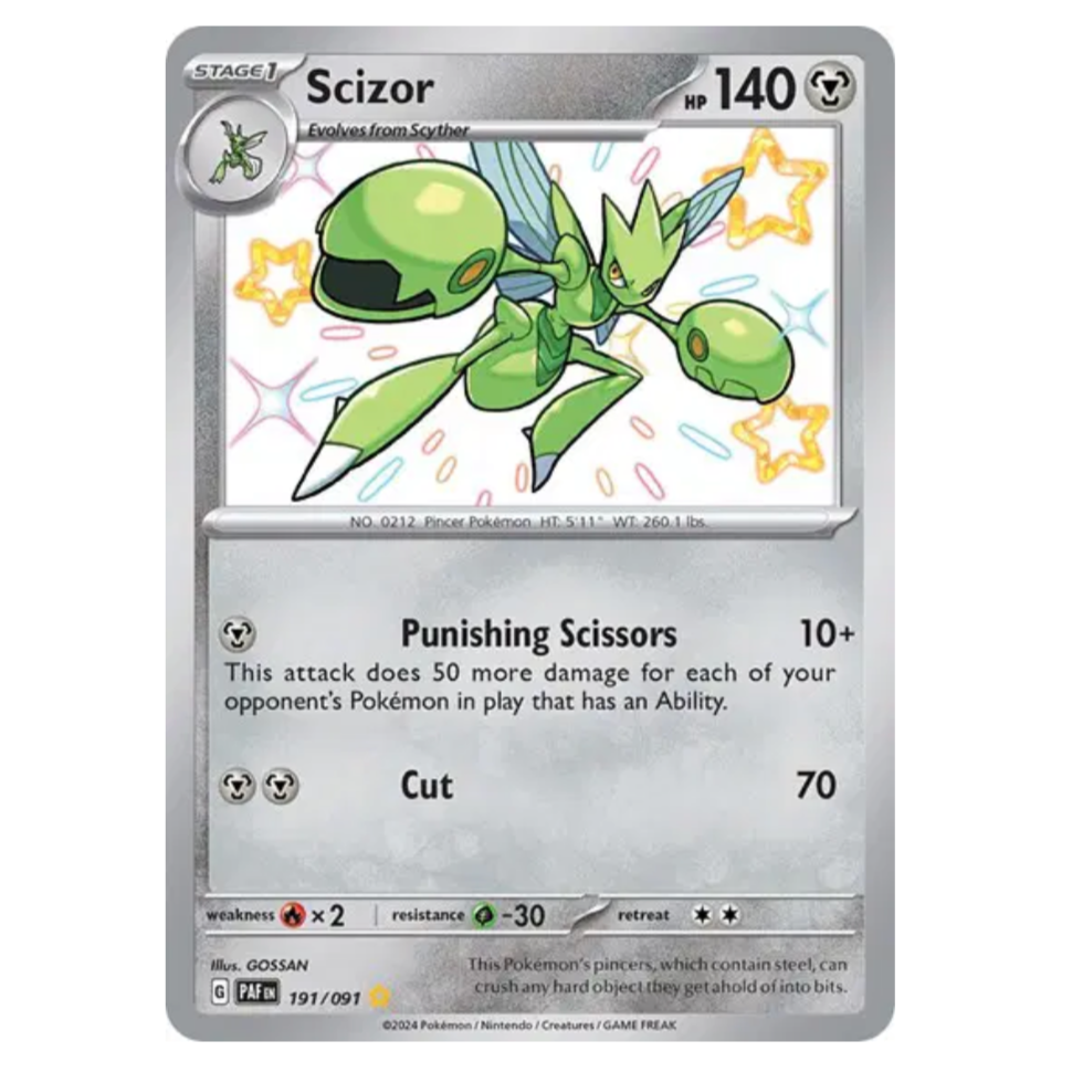 Pokemon TCG Scizor *Baby Shiny* Paldean Fates 191/091