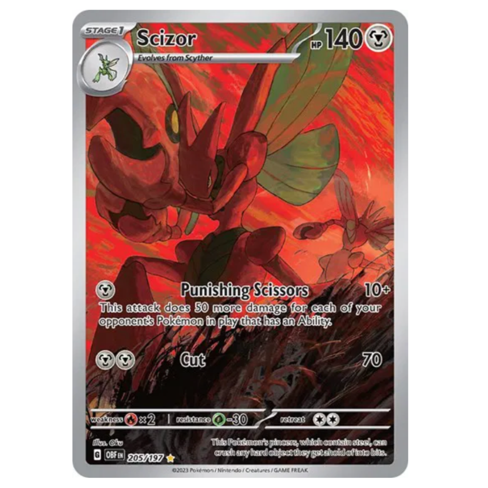 Pokemon TCG Scizor Obsidian Flames 205/197