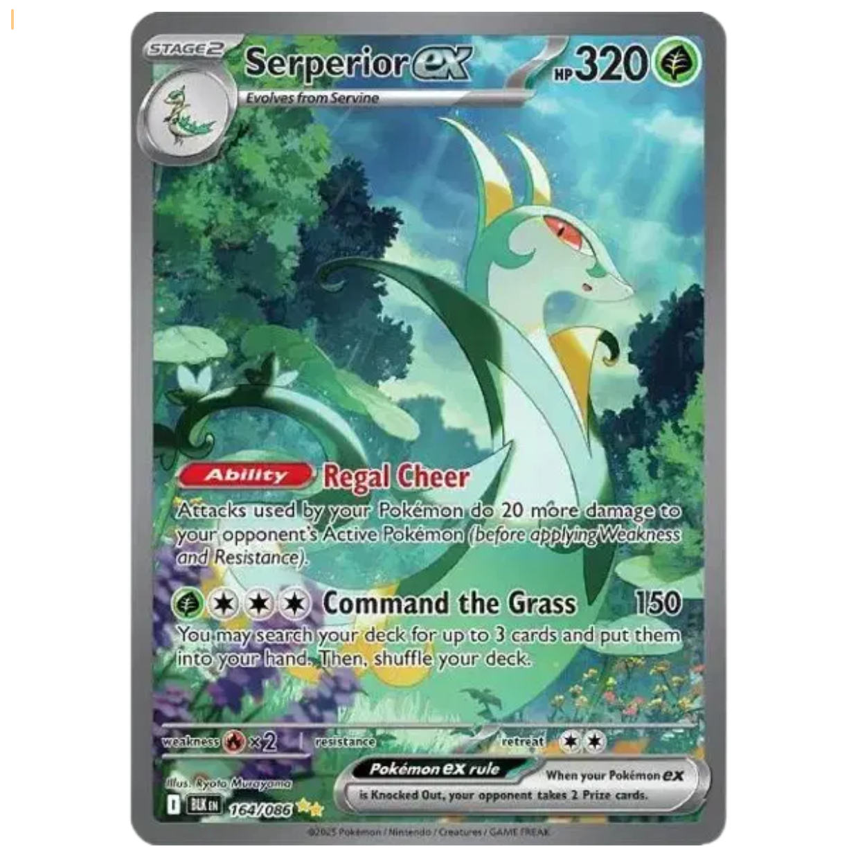 Pokemon TCG Serperior Ex Black bolt 164/086