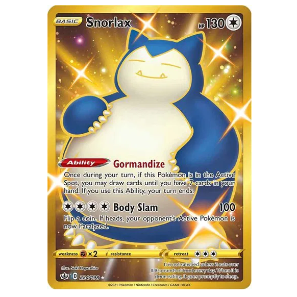 Pokemon TCG Snorlax Chilling Reign 224/198