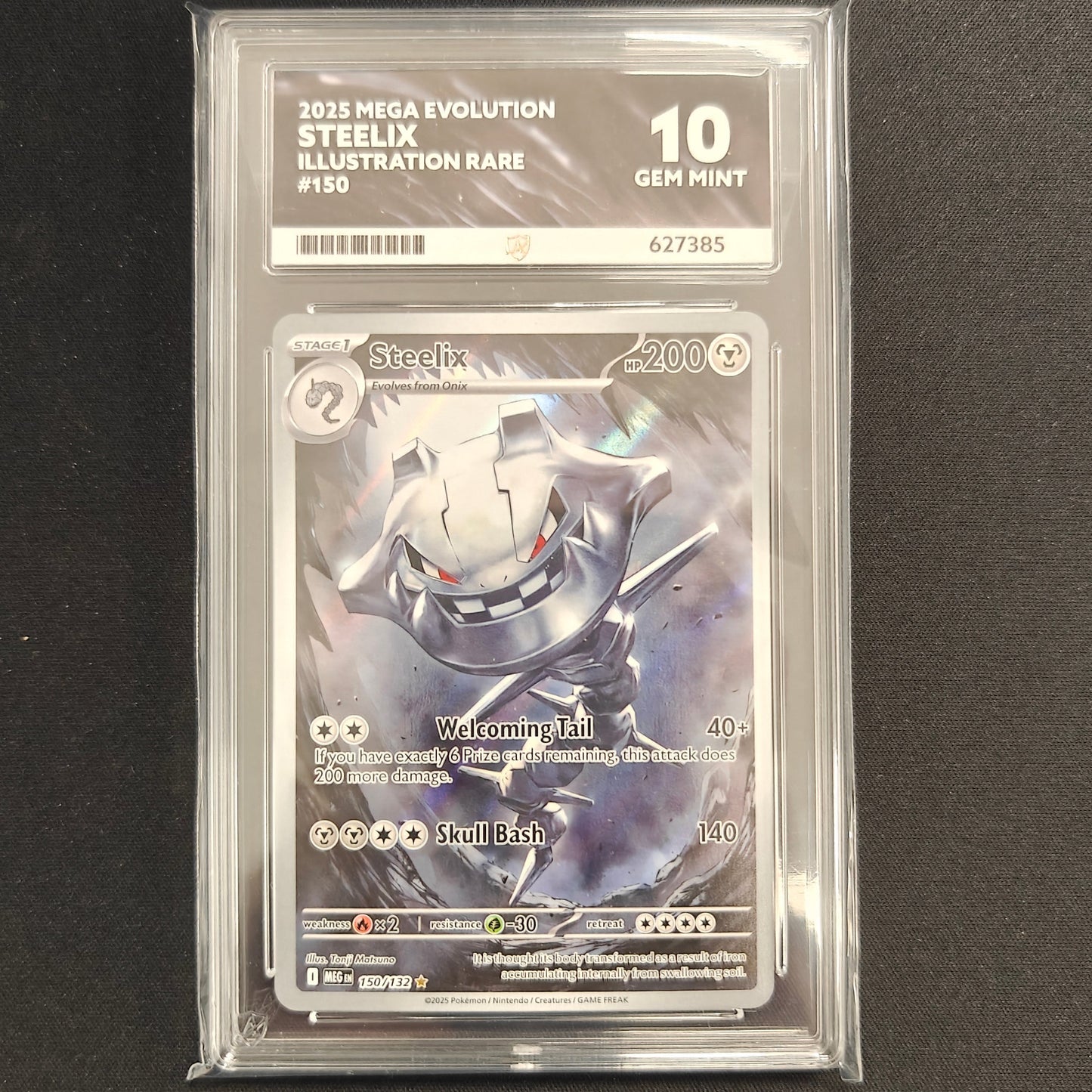 Pokemon TCG Steelix IR 150/132 (ACE Graded 10)