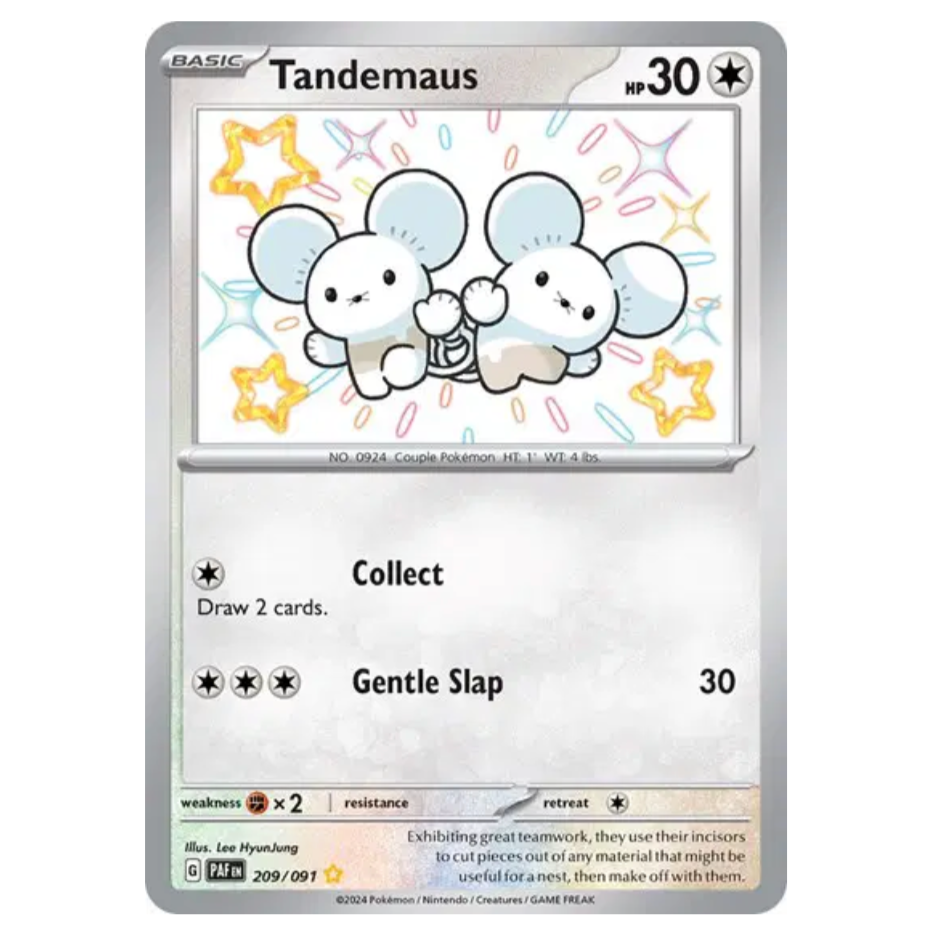 Pokemon TCG Tandemaus *Baby Shiny* Paldean Fates 209/091