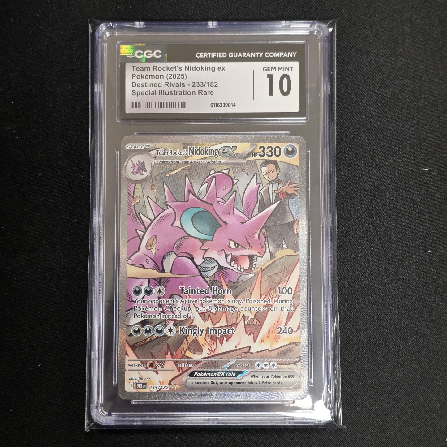 Pokemon TCG Team Rocket's Nidoking EX Destined Rivals 233/182 (CGC 10)