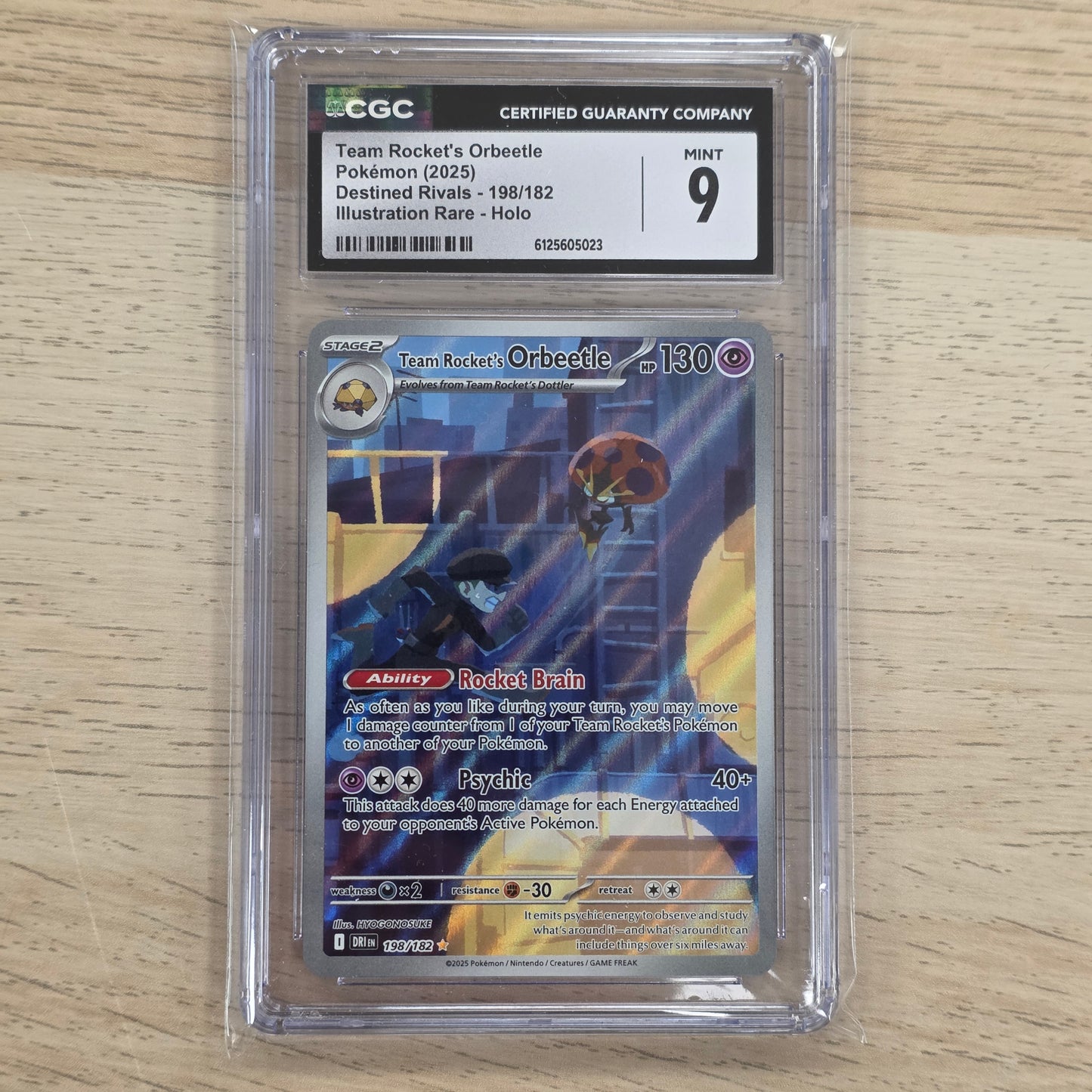Pokemon TCG Team Rocket's Orbeetle Destined Rivals 198/182 (CGC 9)