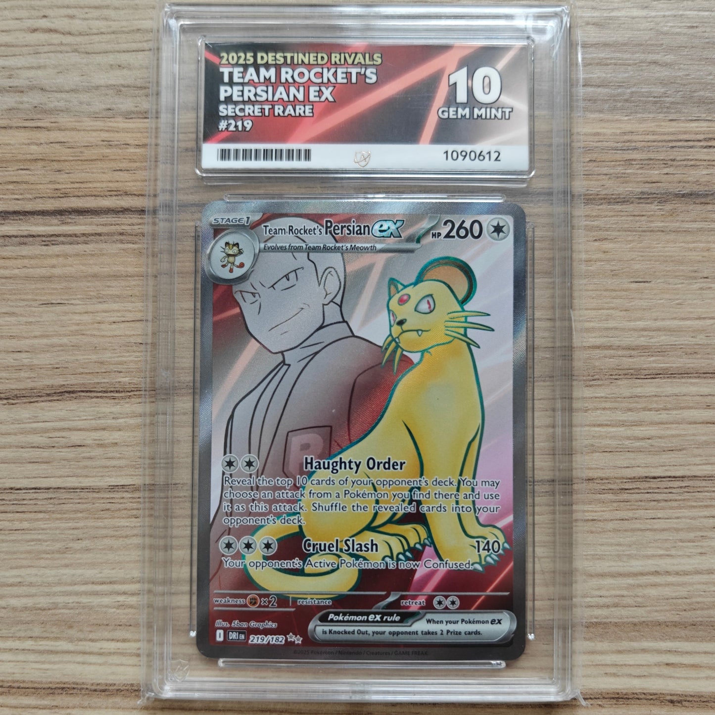 Pokemon TCG Team Rocket's Persian Destined Rivals 219/182 (ACE 10)