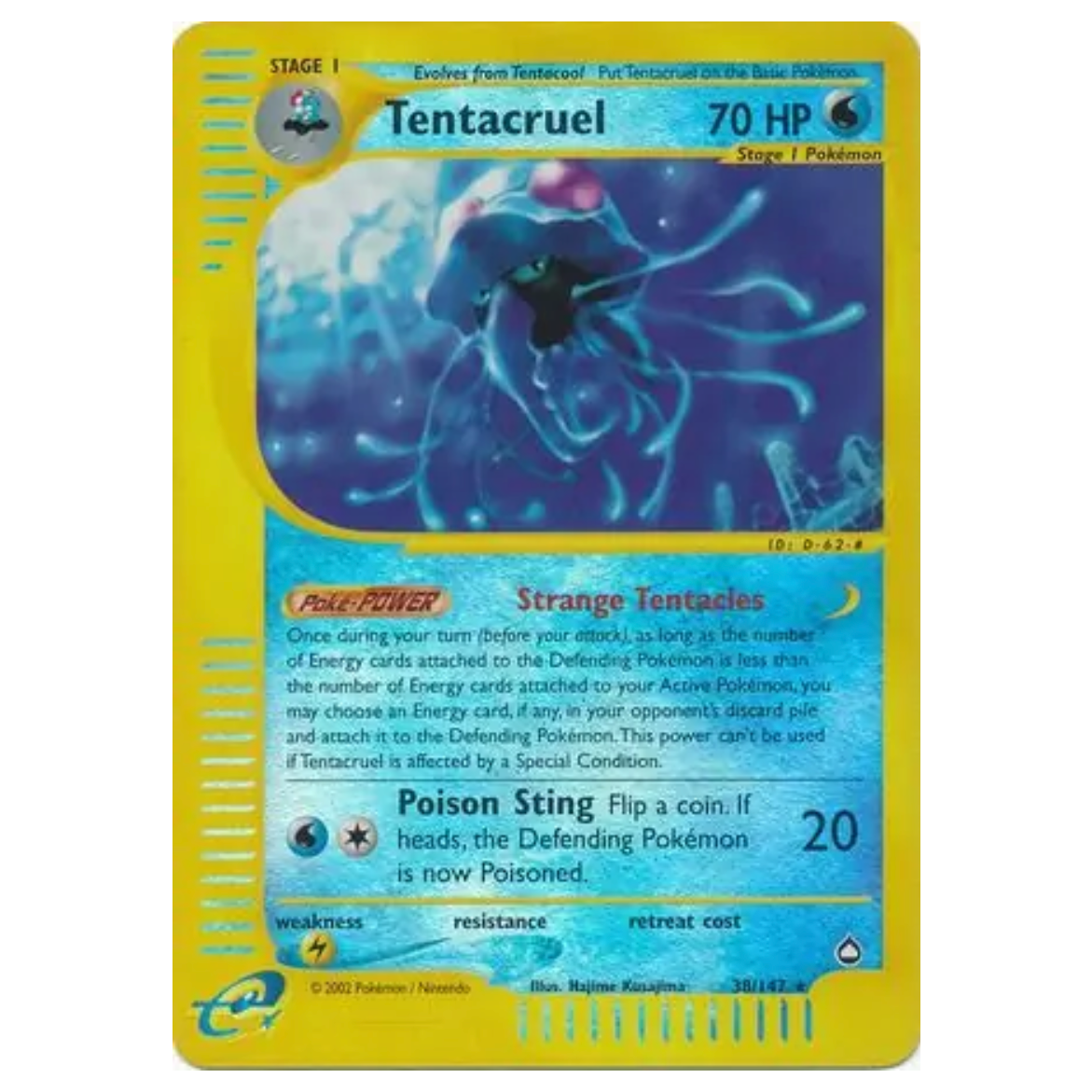 Pokemon TCG Tentacruel *Reverse Holo* Aquapolis 38/147