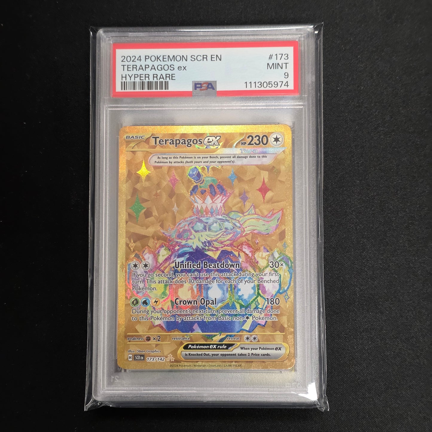 Pokemon TCG Terapagos ex Stellar Crown 173/142 (PSA 9)