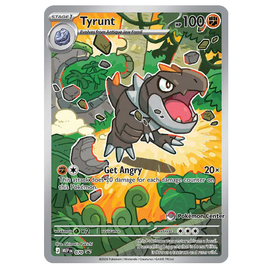 Pokemon TCG Tyrunt *Pokemon Centre Stamped* Promo 070