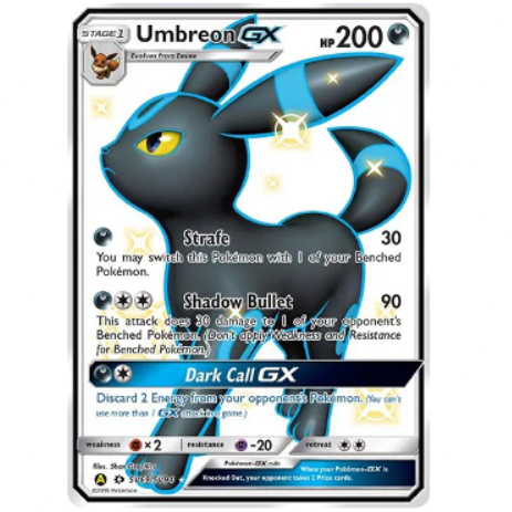 Pokemon TCG Umbreon GX Hidden Fates SV69/SV94
