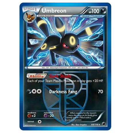 Pokemon TCG Umbreon *Holo* Plasma Freeze 64/116