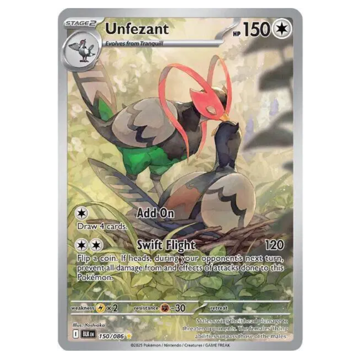 Pokemon TCG Unfezant Black Bolt 150/086