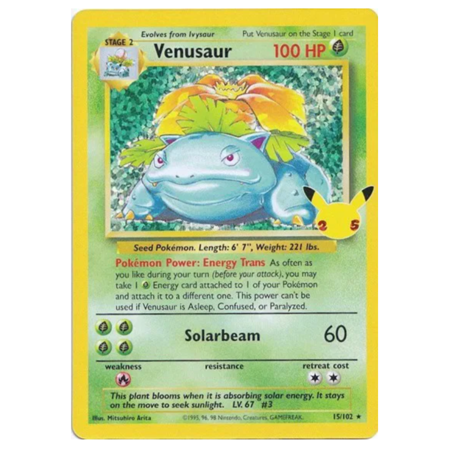 Pokemon TCG Venusaur Celebrations 15/102