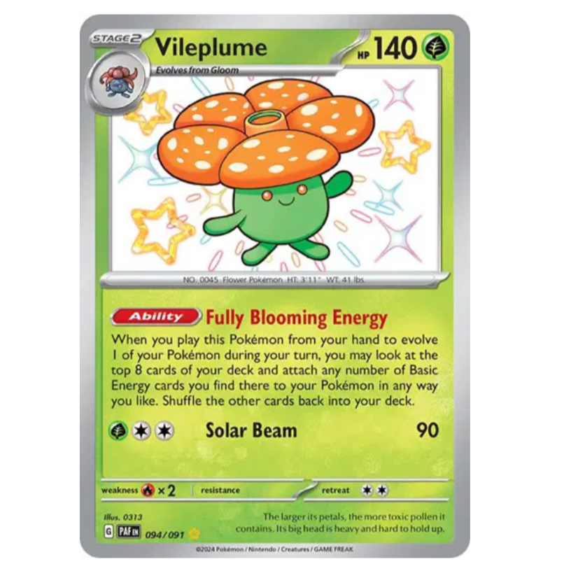 Pokemon TCG Vileplume *Baby Shiny* Paldean Fates 094/091