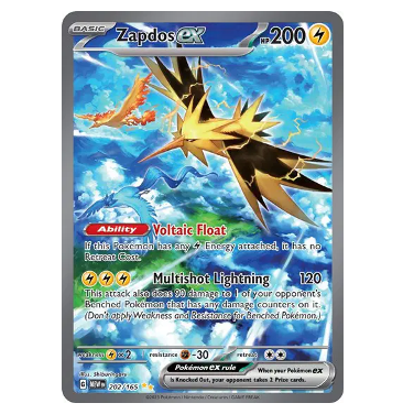 Pokemon TCG Zapdos ex 151 202/165