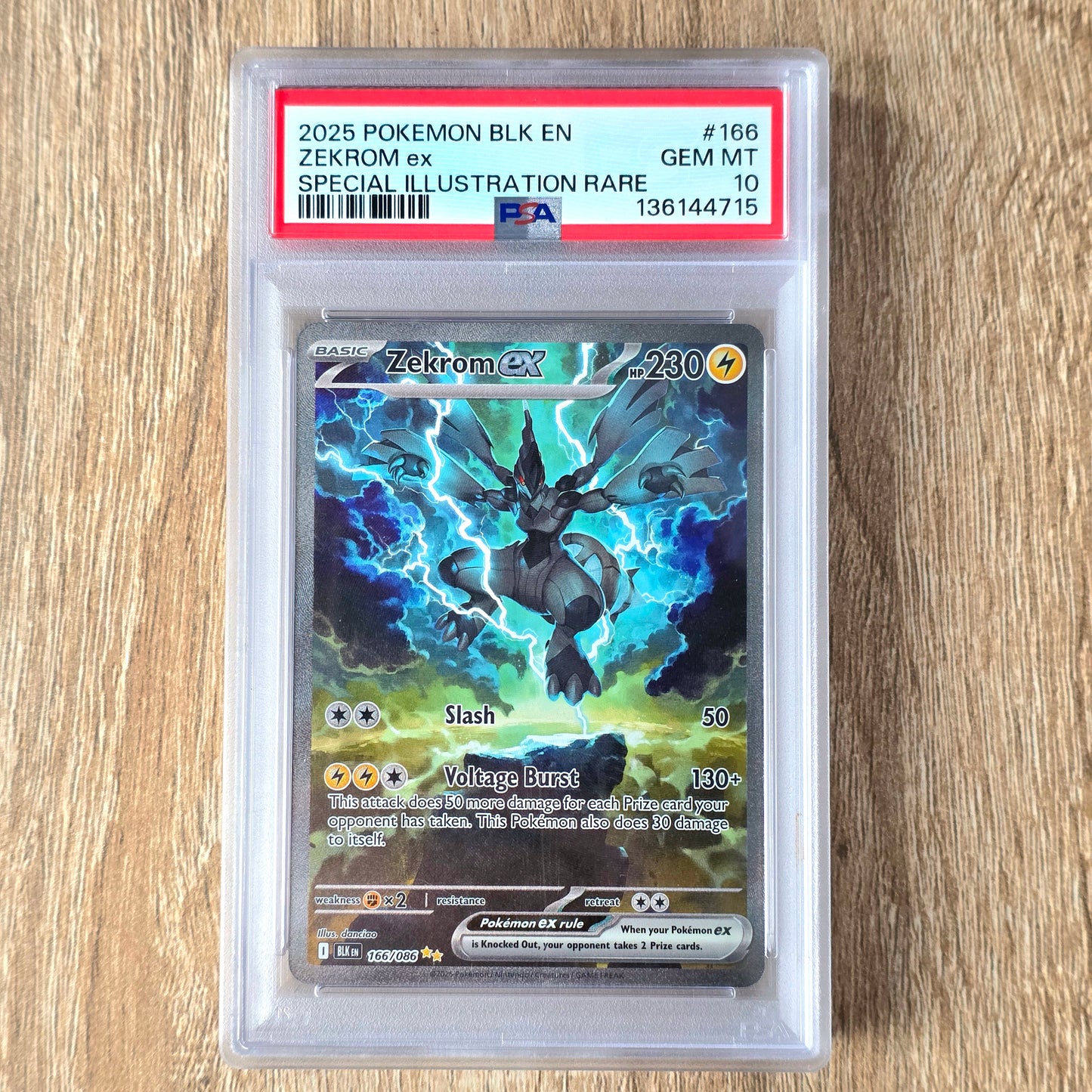 Pokemon TCG Zekrom ex Black Bolt 166/086 (PSA 10)