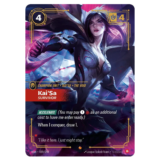 Riftbound: League of Legends TCG Kai'Sa Survivor Origins 039/298