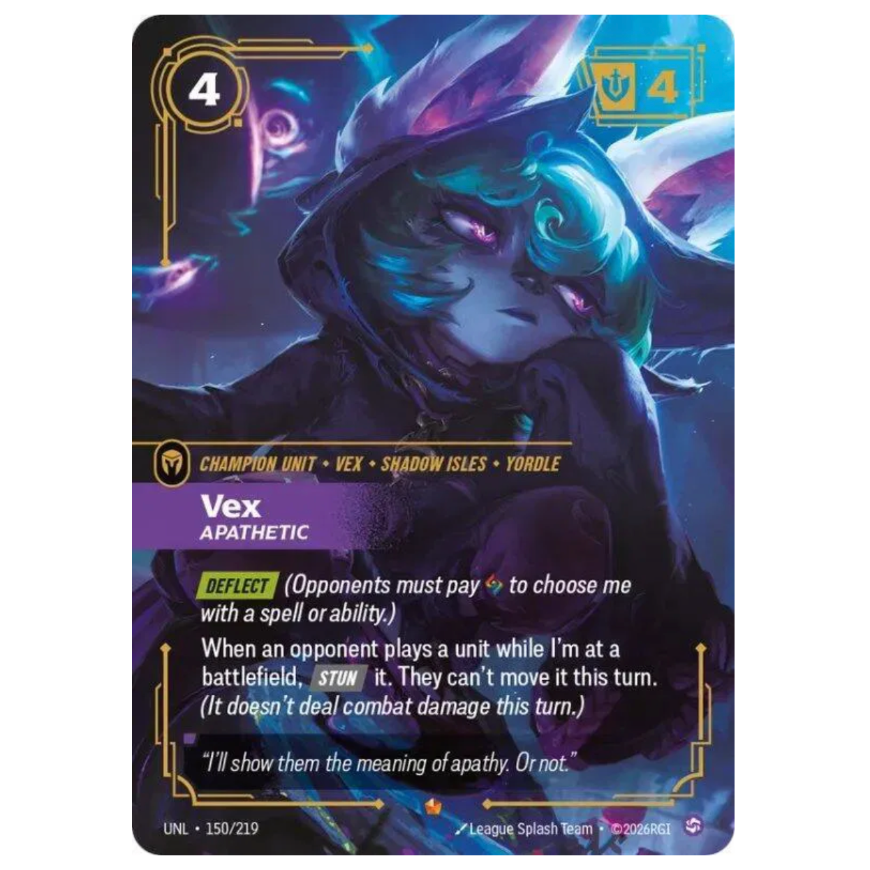 Riftbound: League of Legends TCG Vex Apathetic Unleashed 150/219