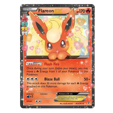 Pokemon TCG Flareon EX Generations RC6/RC32