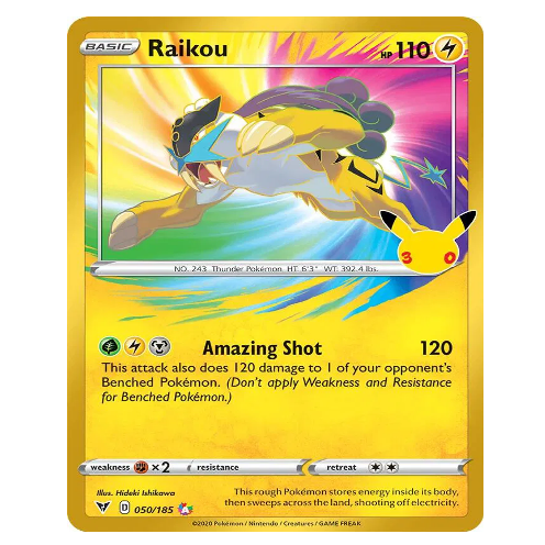 Pokemon TCG Raikou 30th Anniversary 050/185