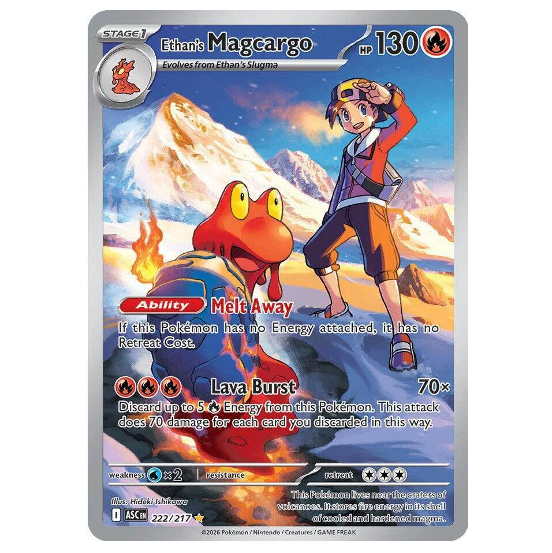 The Ethans Magcargo Illustration Rare Ascended Heroes 222/217
