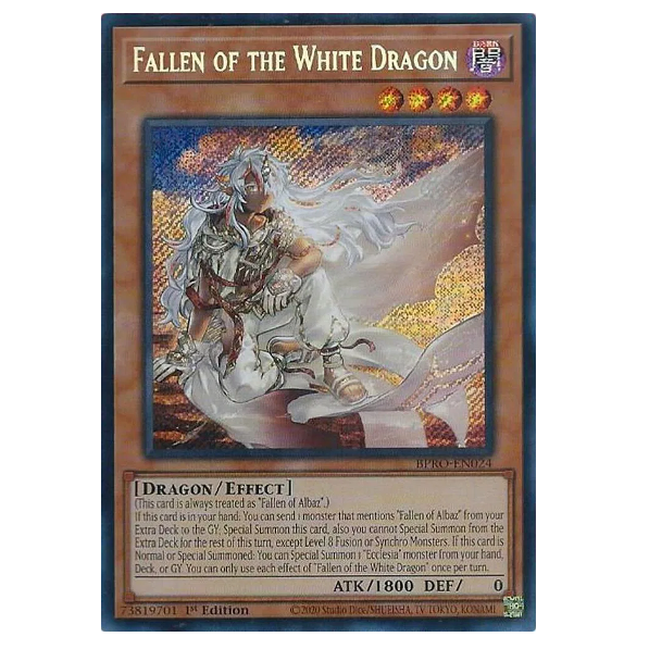Yu-Gi-Oh! TCG Fallen of the White Dragon *Secret Rare* BPRO-EN024