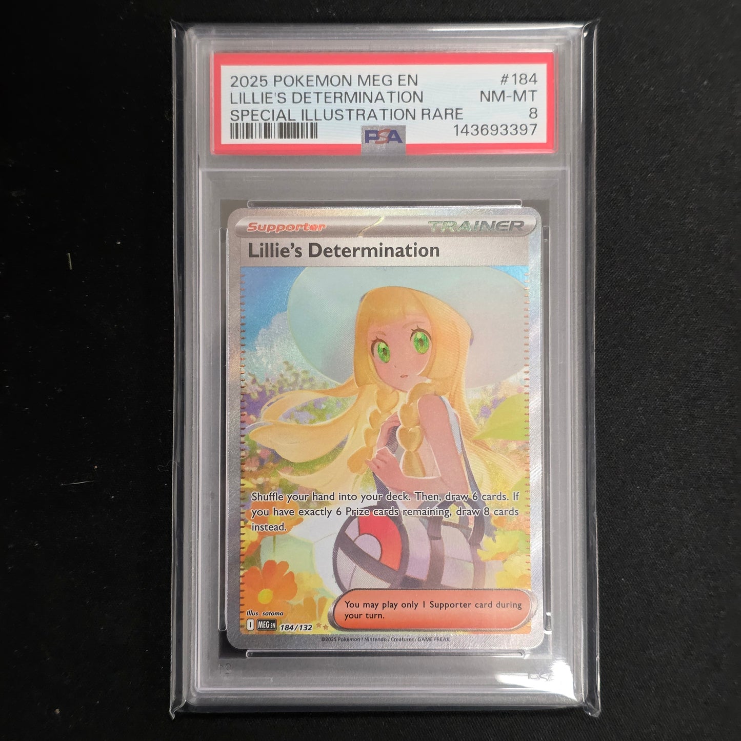 Pokemon TCG Lillie’s Determination Mega Evolution 184/132 (PSA 8)