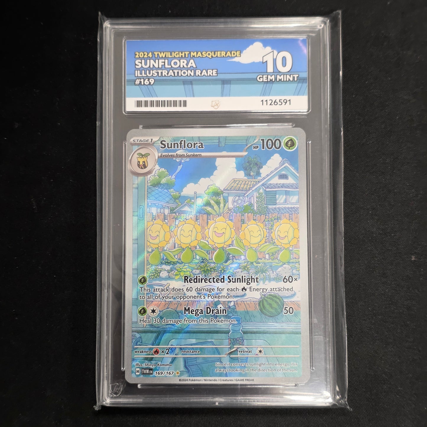 Pokemon TCG Sunflora Twilight Masquerade 169/167 (Ace 10)
