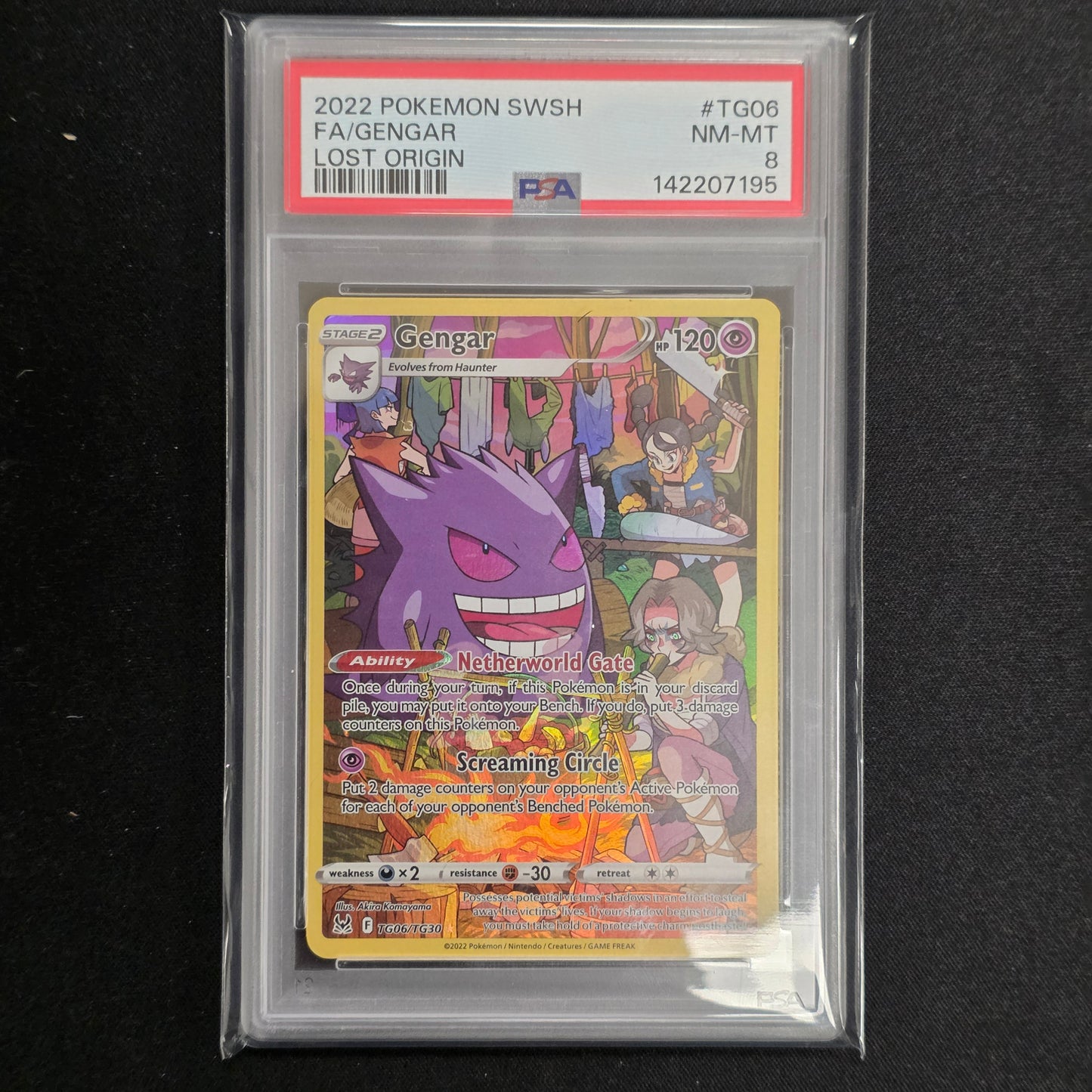 Pokemon TCG Gengar Lost Origin TG06/TG30 (PSA 8)