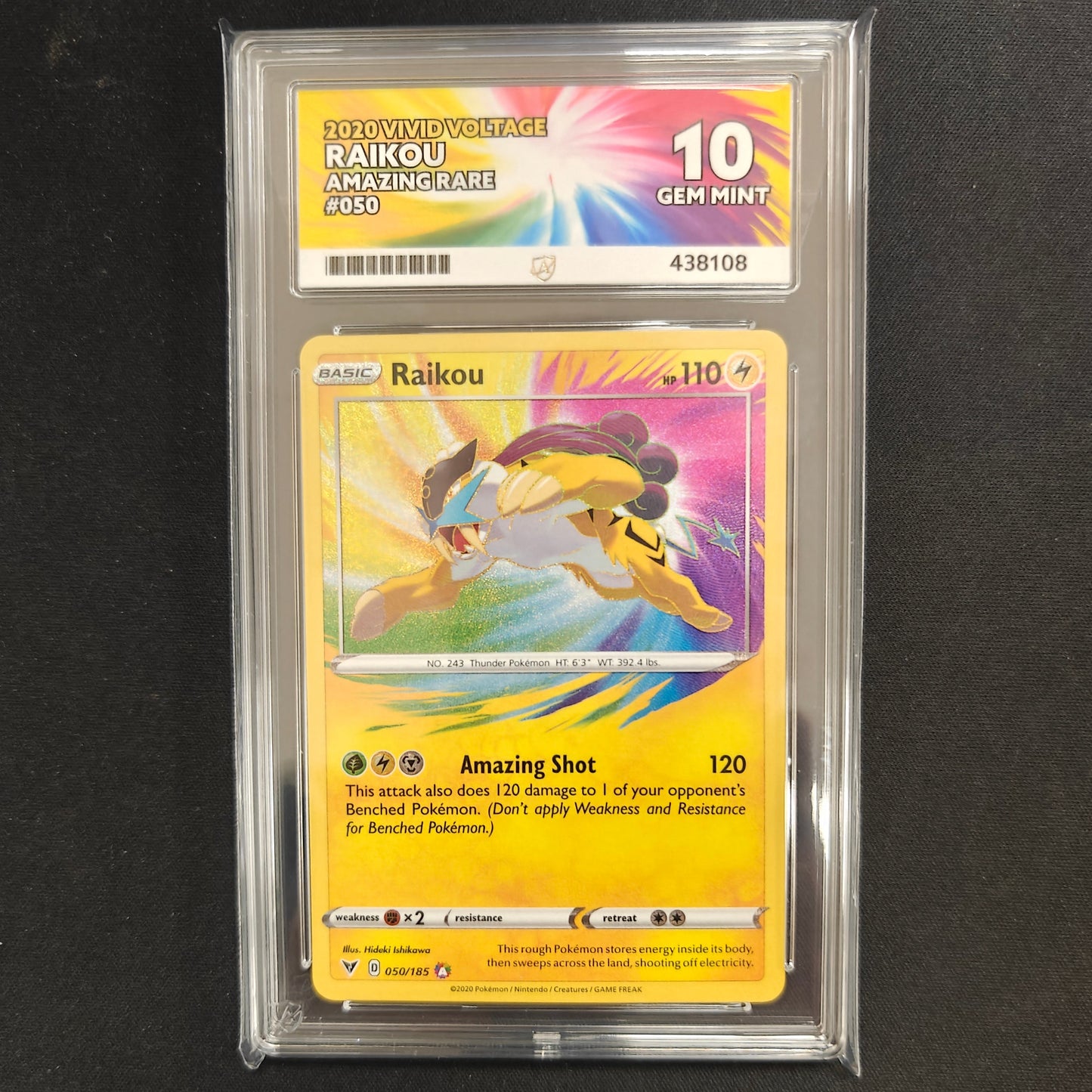 Pokemon TCG Raikou Vivid Voltage 050/185 (ACE 10)