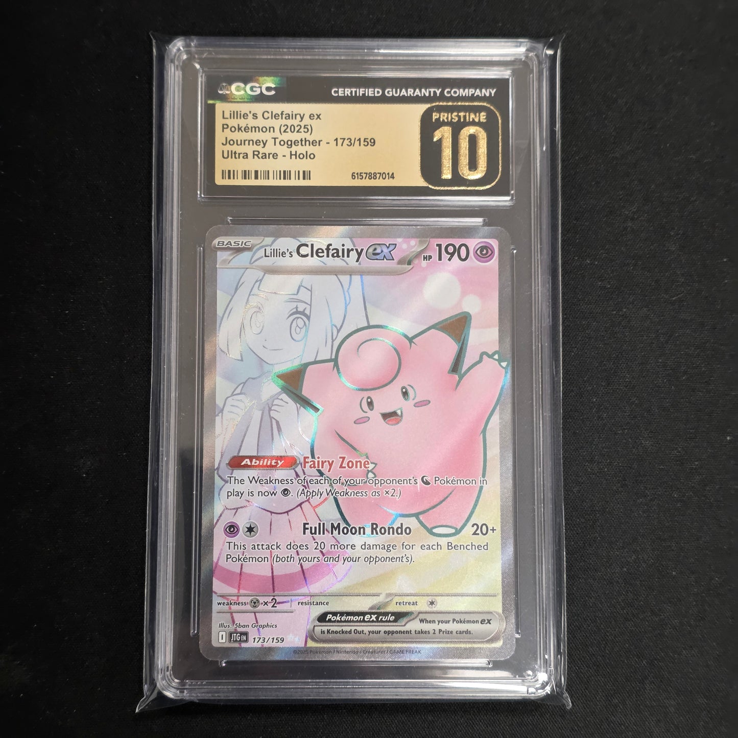 Pokemon TCG Lillie’s Clefairy ex Journey Together 173/159 (CGC Pristine 10)