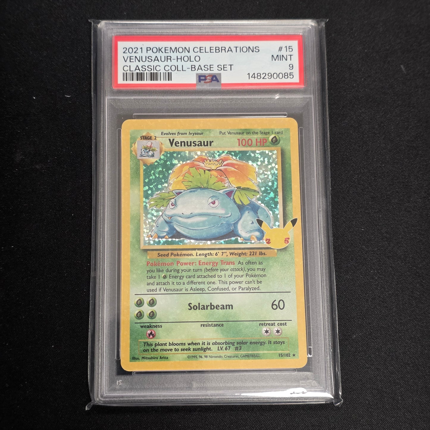 Pokemon TCG Venusaur Celebrations 15/102 (PSA 9)