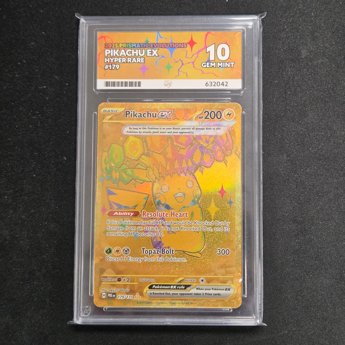 Pokemon TCG Pikachu ex Prismatic Evolutions 179/131 (Ace 10)