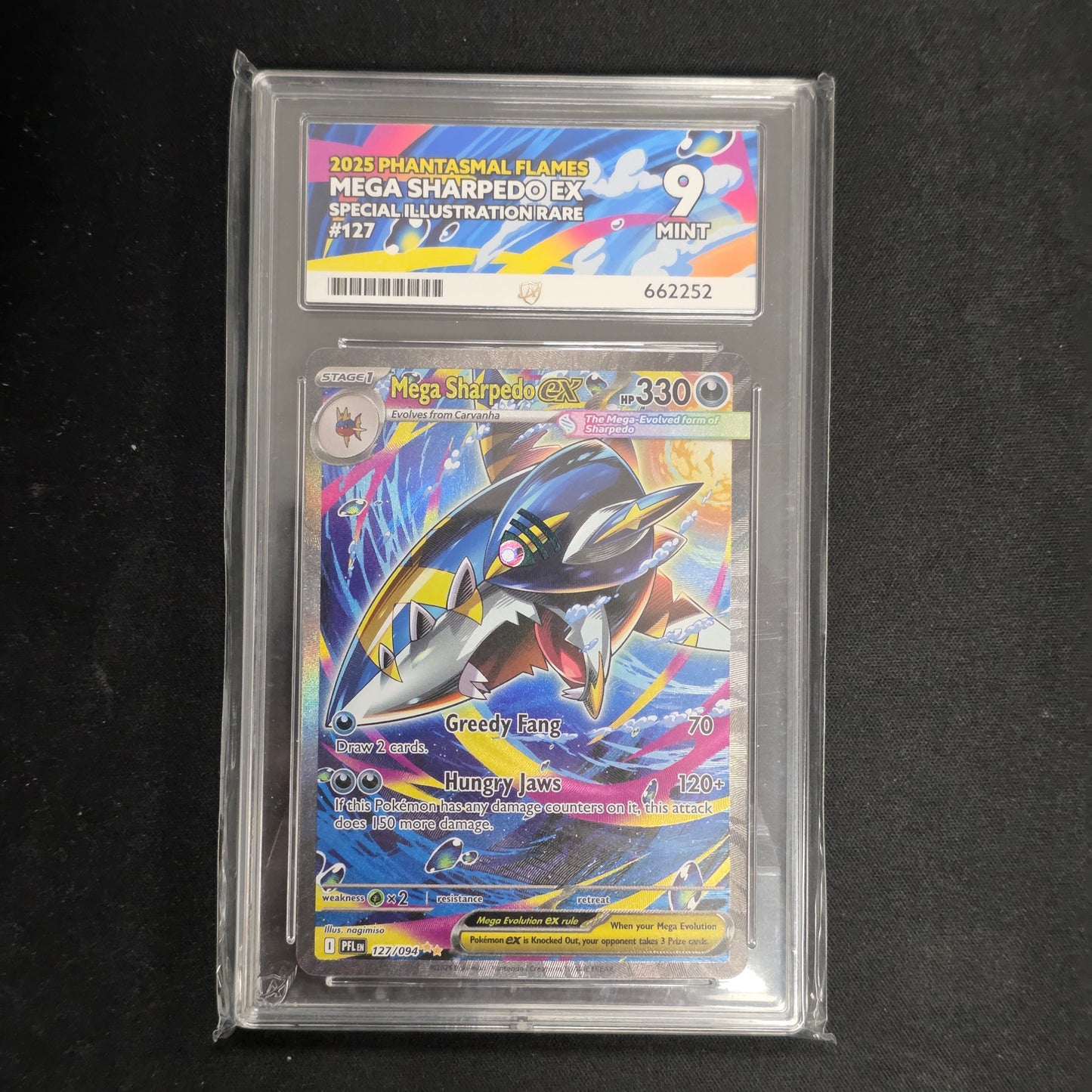 Pokemon TCG Mega Sharpedo ex Phantasmal Flames 127/094 (Ace 9)