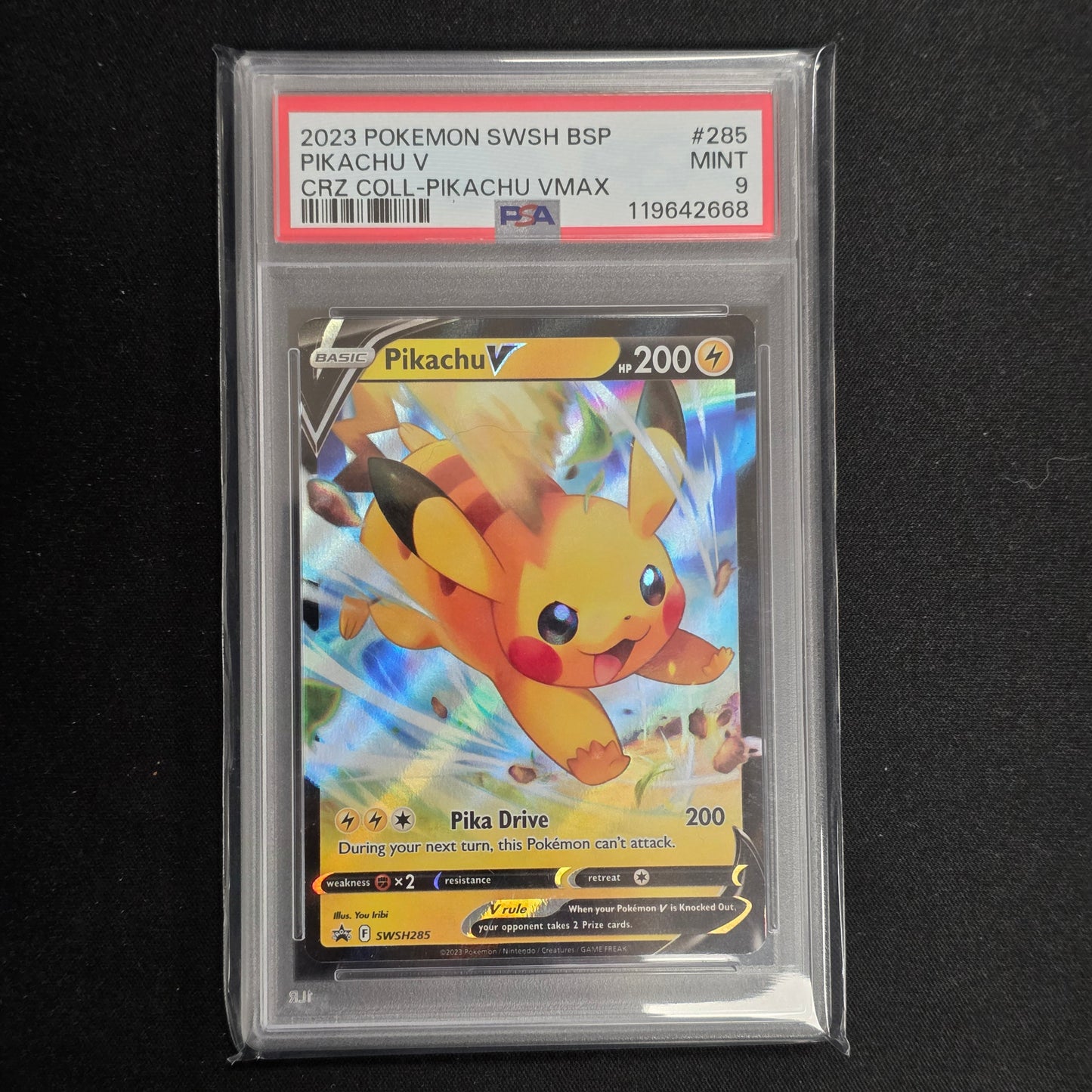 Pokemon TCG Pikachu V Promo SWSH285 (PSA 9)