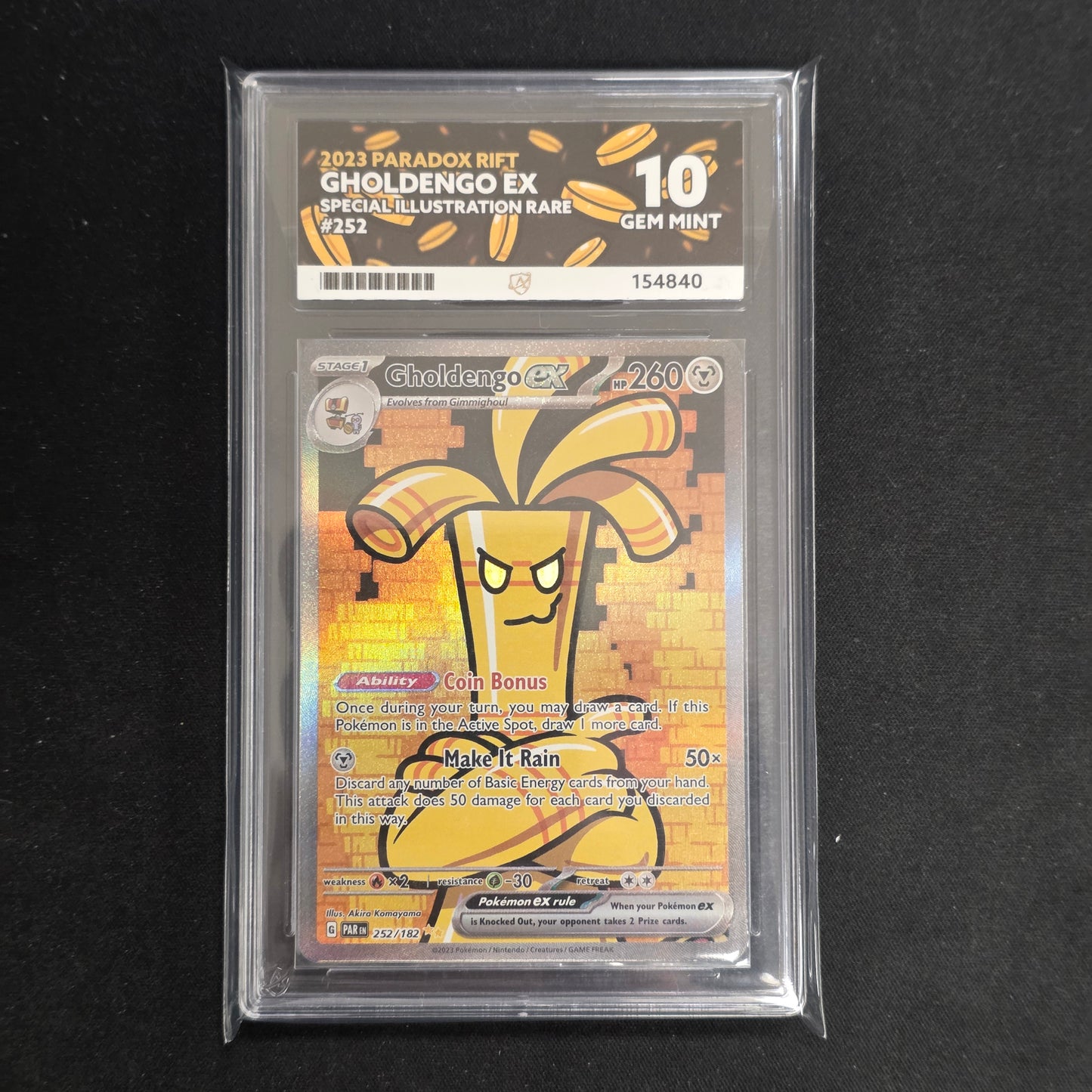 Pokemon TCG Gholdengo ex Paradox Rift 252/182 (Ace 10)