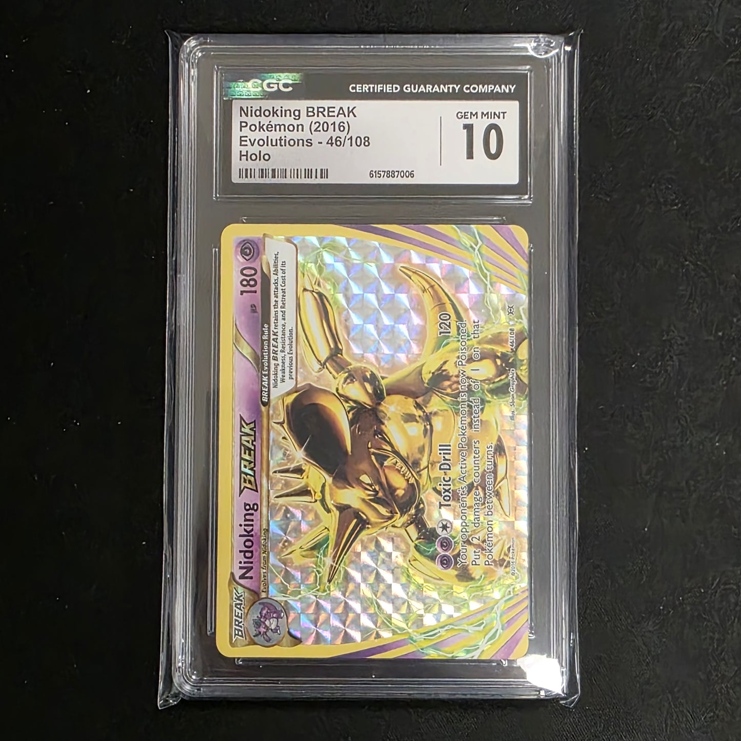 Pokemon TCG Nidoking BREAK Evolutions 46/108 (CGC 10)