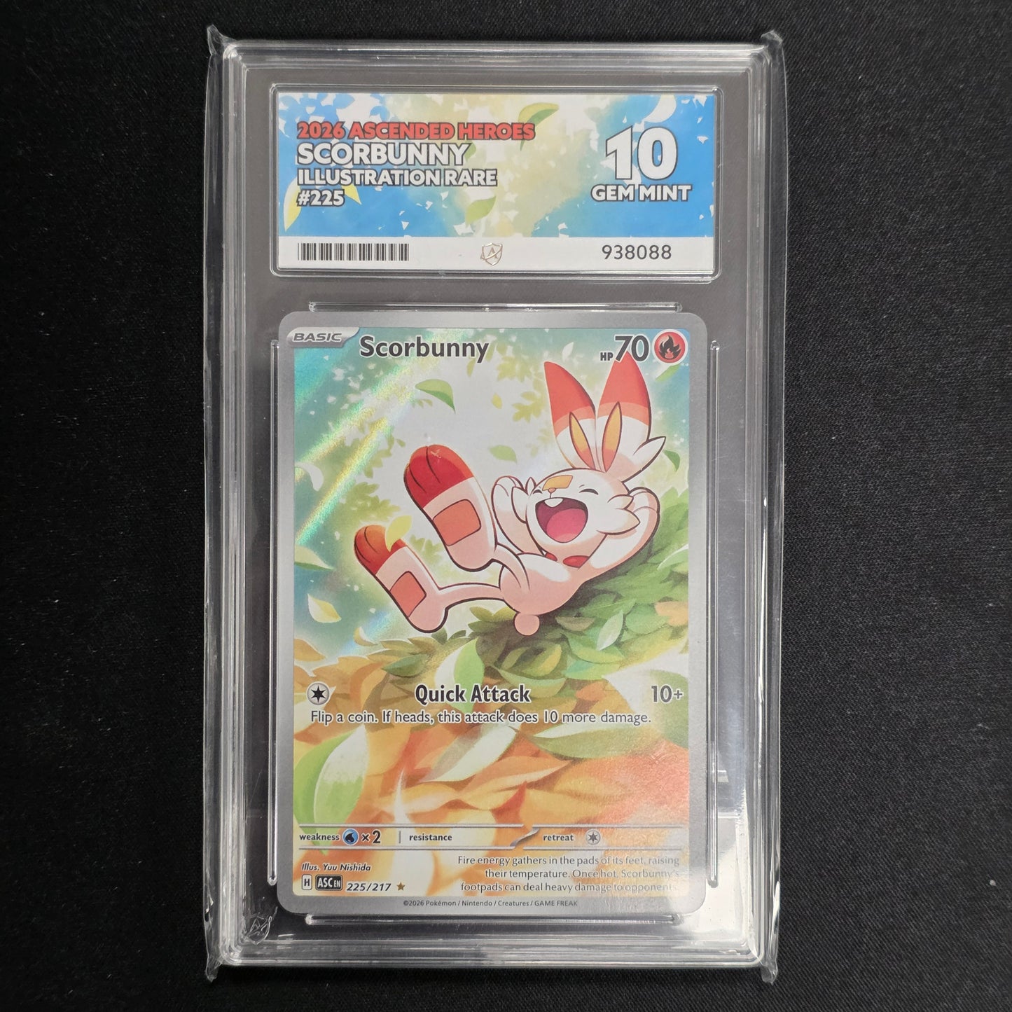 Pokemon TCG Scorbunny Ascended Heroes 225/217 (Ace 10)