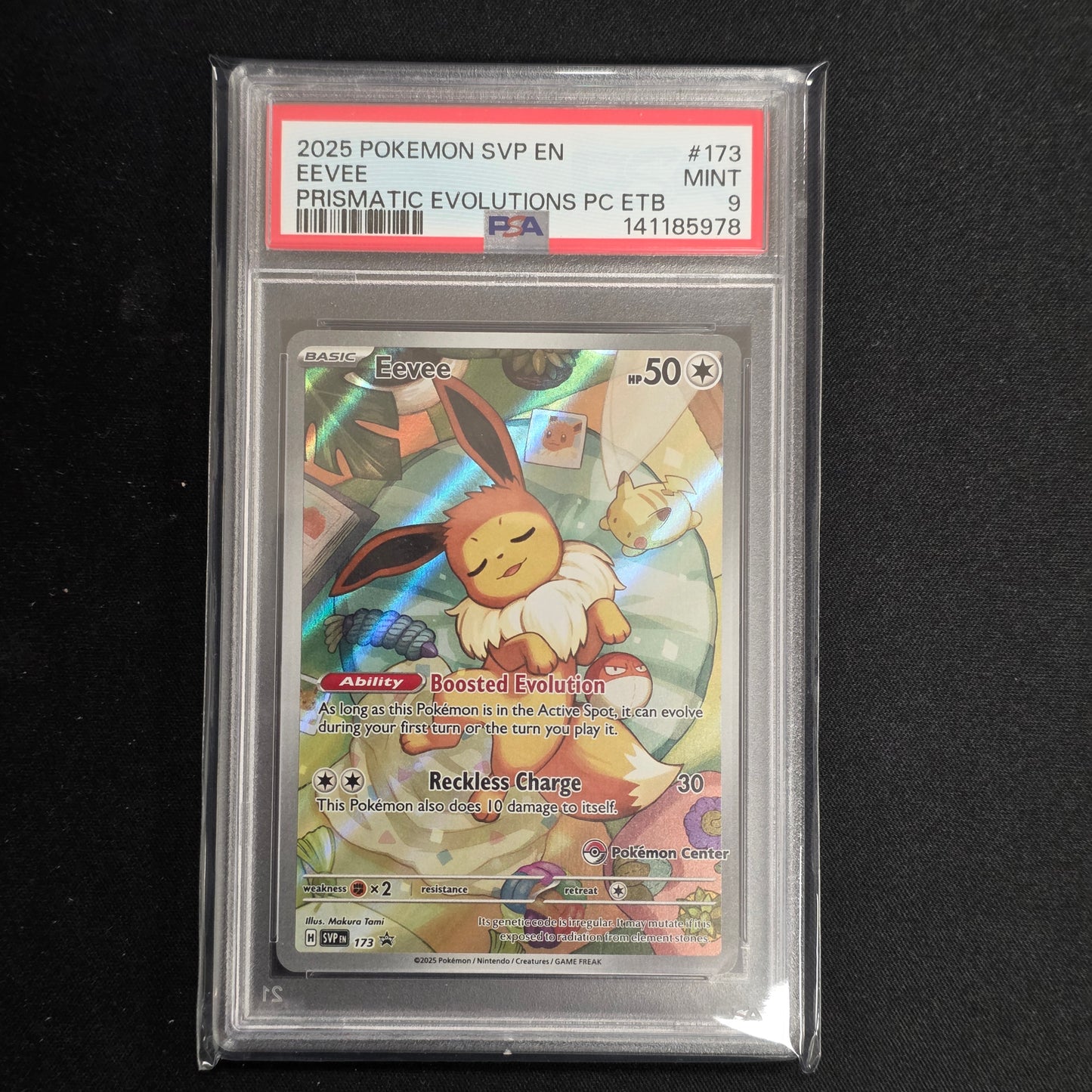 Pokemon TCG Eevee *Pokemon Centre Stamped* Promo 173 (PSA 9)