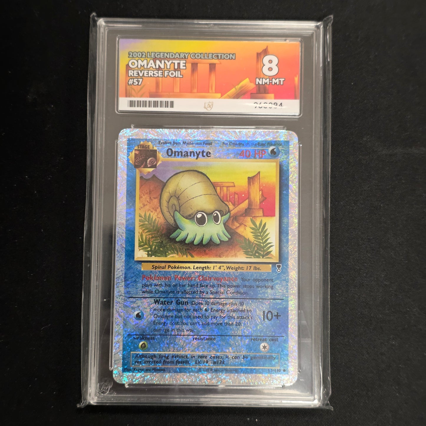 Pokemon TCG Omanyte *Reverse Holo* Legendary Collection 57/110 (Ace 10)