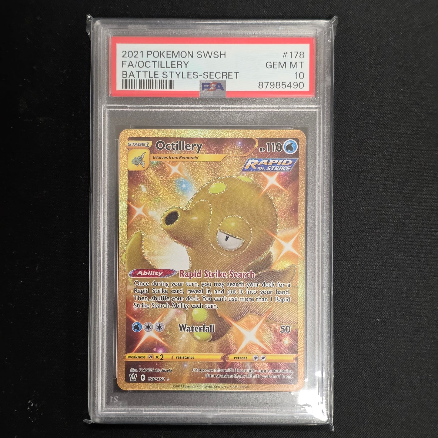 Pokemon TCG Octillery Battle Styles 178/163 (PSA 10)