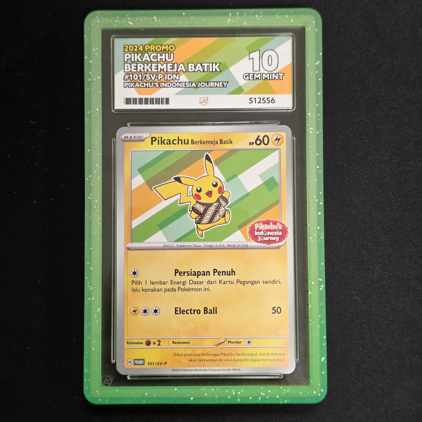 Pokemon TCG Pikachu Berkemeja Batik Promo 101/SV-P (Ace 10)