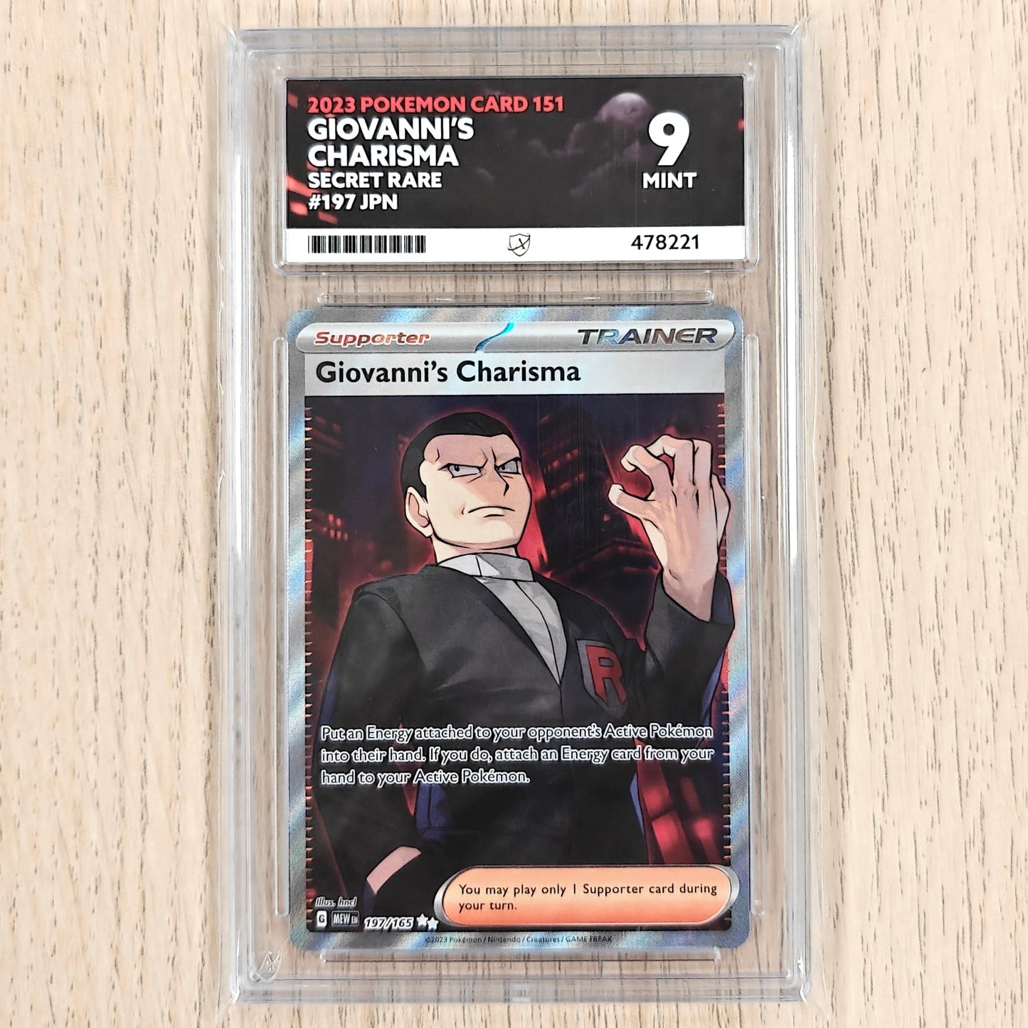 Pokemon TCG Giovanni's Charisma 151 197/165 (Ace 9)