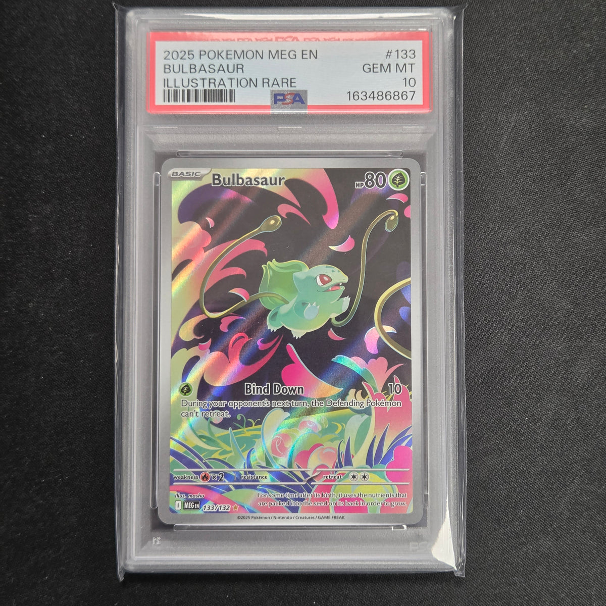 Pokemon TCG Bulbasaur Mega Evolution 133/132 (PSA 10)